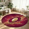 Queensland Maroons Printed Round Crystal Velvet Rug Soft Non Slip Floor Carpet For Bedroom Holiday Gift
