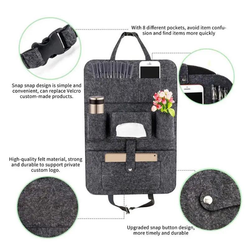 Car Back Seat Organiser Multi Pocket Interior Storage Bag Backseat Protector