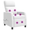 Massage Recliner Chair White Faux Leather