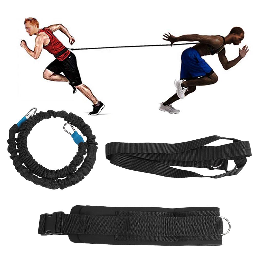 Multi functional Resistance Trainer Acceleration Speed Cord Rope Set for Sports Strength Running Training (4 ring cross