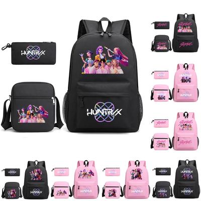 Girls Backpack College Large Capacity Lightweight Travel Backpack Bag Three-Piece Set