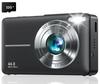 Lecran Digital 1080P Video Auto AF HD Image Inch IPS USB C Black Camera, 44MP, Recording, Focus, Function, Camera, Stabilization, 2.4 Screen,