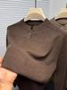 Henry-Kragen Herren Freizeit Strickpullover - Herbst/Winter, Teenager Lockerer Schnitt, Uni