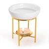 Bol Diffuseur d'Arômes en Céramique avec Support Stable à Quatre Pieds pour Chauffe-Plat, Brûleurs à Huiles Essentielles, Fourneaux, Décoration d'Intérieur