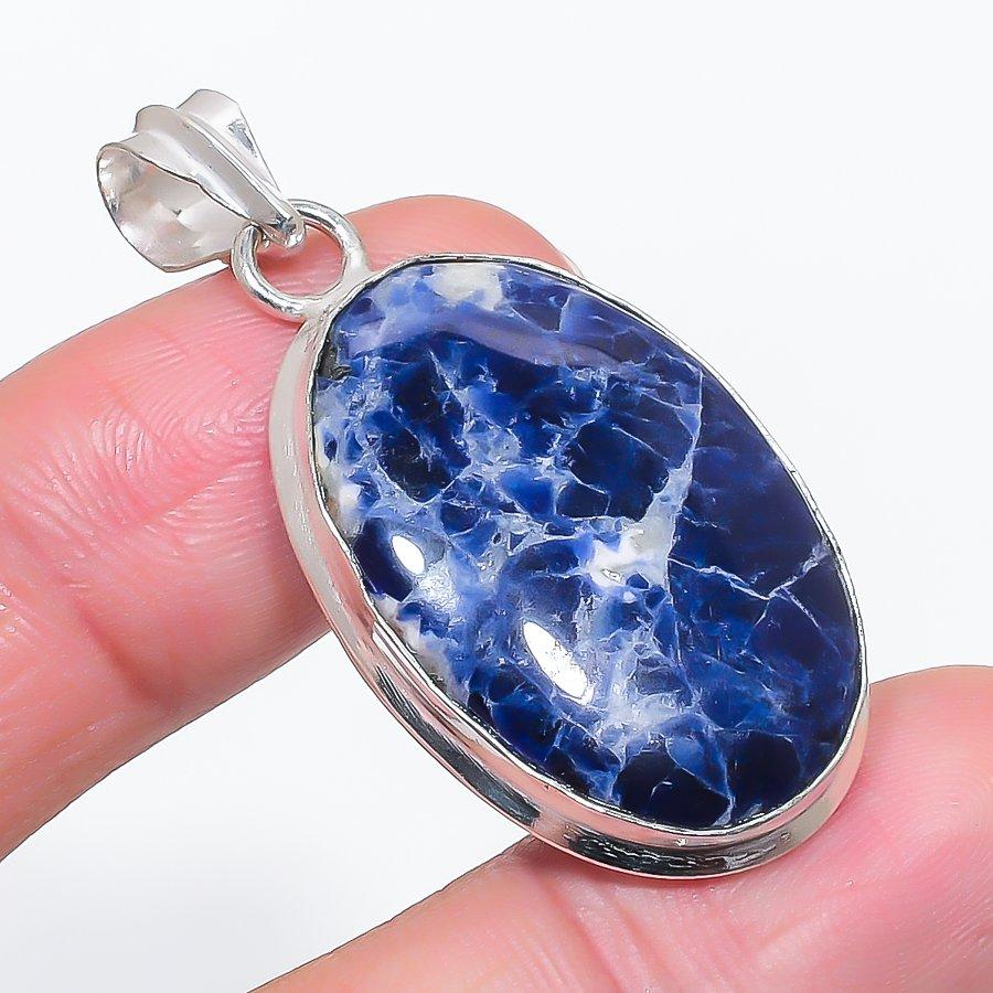 

Natural Sodalite Gemstone 925 Sterling Silver Jewelry Pendant 1.85 f1I11
