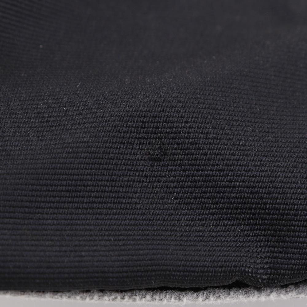 Fendi Logo Handbag One Handle Black Nylon Canvas Women Used