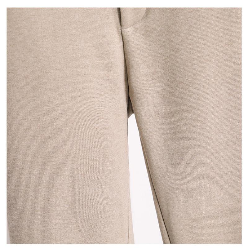 Förtjockade tweedbyxor för kvinnor höst och vinter Raka byxor i plusstorlek Casual byxor