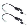 Motorcycle Wiring Harness Ignition Switches Assembly 2 Pack Keyed Repair Part for 50Cc To 250Cc Bikes