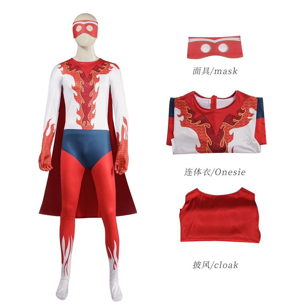 Halloween Costumes Megamind Cosplay Jumpsuit And Cloak Metro City Anime Movie Superhero Bodysuit Carnival Party Cos Dressing
