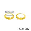 Vietnamese Ethnic Sand Gold Retro Brass Hoop Earrings for Women
