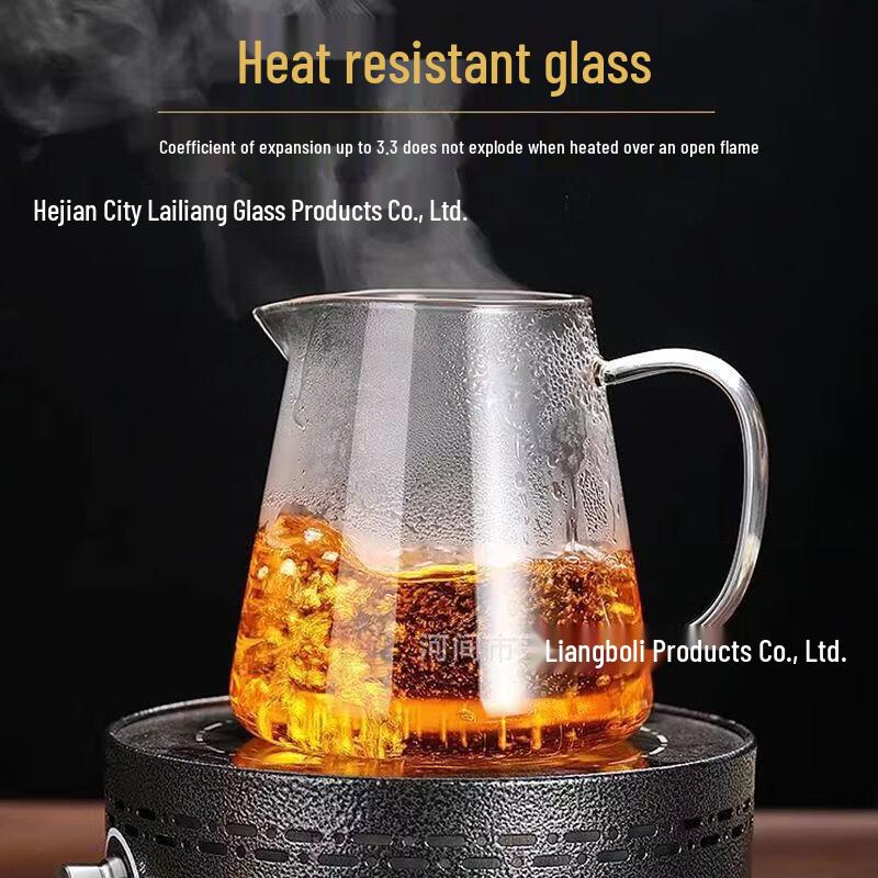 Heat-Resistant Glass Gongdao Cup with Steel Strainer