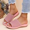 Womens Elastic Summer Flat Sandals Casual Indoor Outdoor Beach Slippers