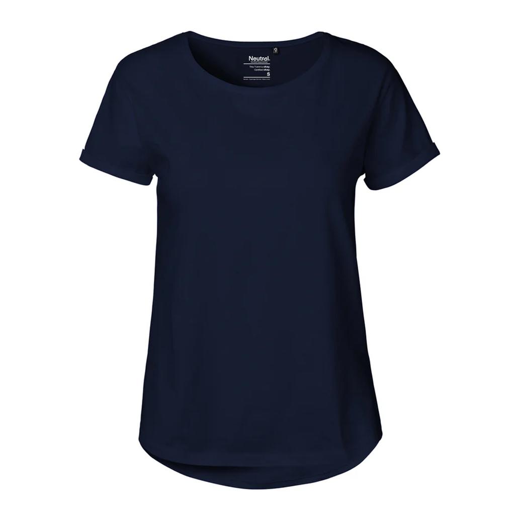Neutral Womens/Ladies Plain Roll Sleeve T-Shirt