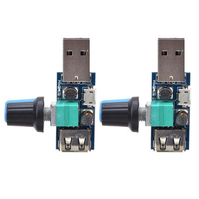 2pcs USB Fan Speed Controller DC4 12V 5W Fan Speed Governor for Office Home