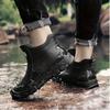 Men'S Ankle Rain Boots Outdoor Waterproof  Men Rain Shoes Anti-Slip Wear-Resistant Men Kitchen Water Shoes Fishing Rubber Shoes