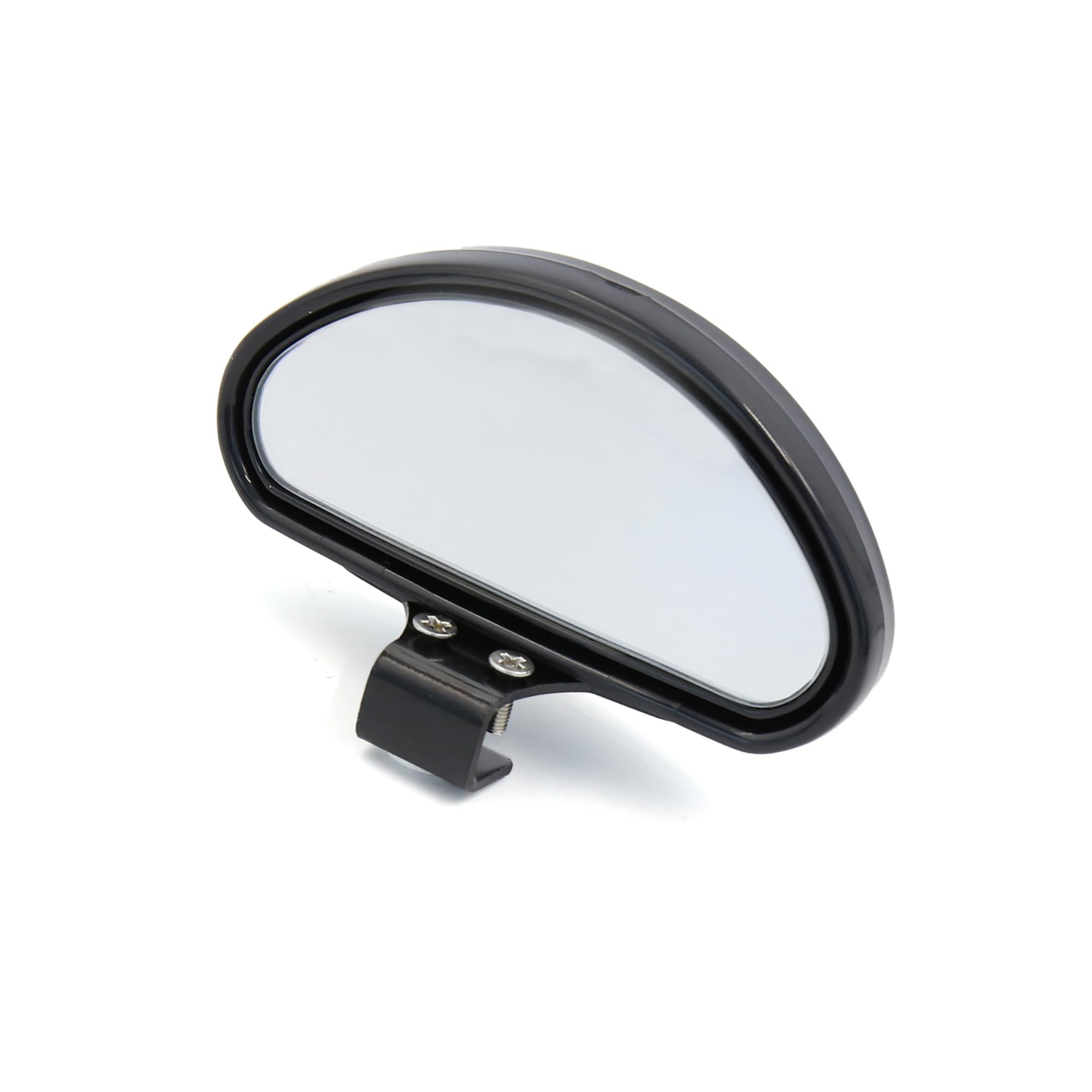 

ACROPIX Car Half Oval Side Rear View Auxiliary Blind Spot Mirror Black Shell - 1 Pack