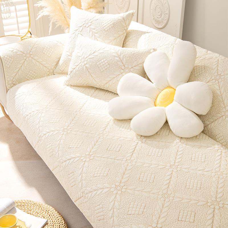 

Зимняя двусторонняя подушка для дивана из чистого хлопка, зимняя универсальная подушка для сиденья на четыре сезона, ткань, простой современный противоскользящий чехол 70*70