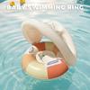 Baby Pool Float With Canopy, Infant Inflatable Swim Ring With Safety Handles, Toddler Water Float For Pool, Beach, Summer Outdoor Activities