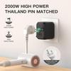 Upgraded Travel Adapter 2A2C: Multi-National Socket Converter for UK, AU, EU, US