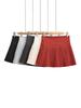 Women's High-Waisted Gray Pleated Wool Blend Mini Skirt - Elegant, Anti-Exposure Design for Autumn/Winter 2025