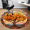 1pc Autumn Tree Office Round Area Rug, Indoor Mat Suitable ForOffice, Under Office Chairs Bedroom Living Room Home Decor, Room Deco  D028