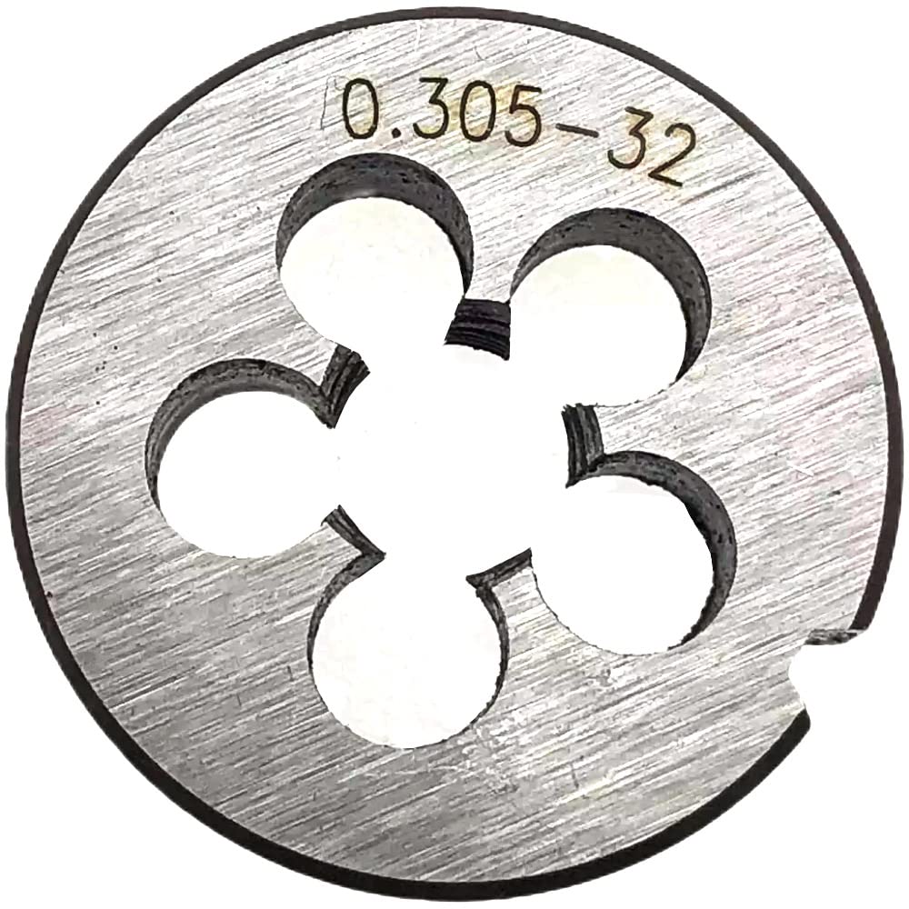0.305-32 (.305x32) Tap and Die Set Right Hand HSS Machine 0.305-32 Thread Tap and Round Die RH 0.305x32 Replacement for Schrader Tire Valve Stem