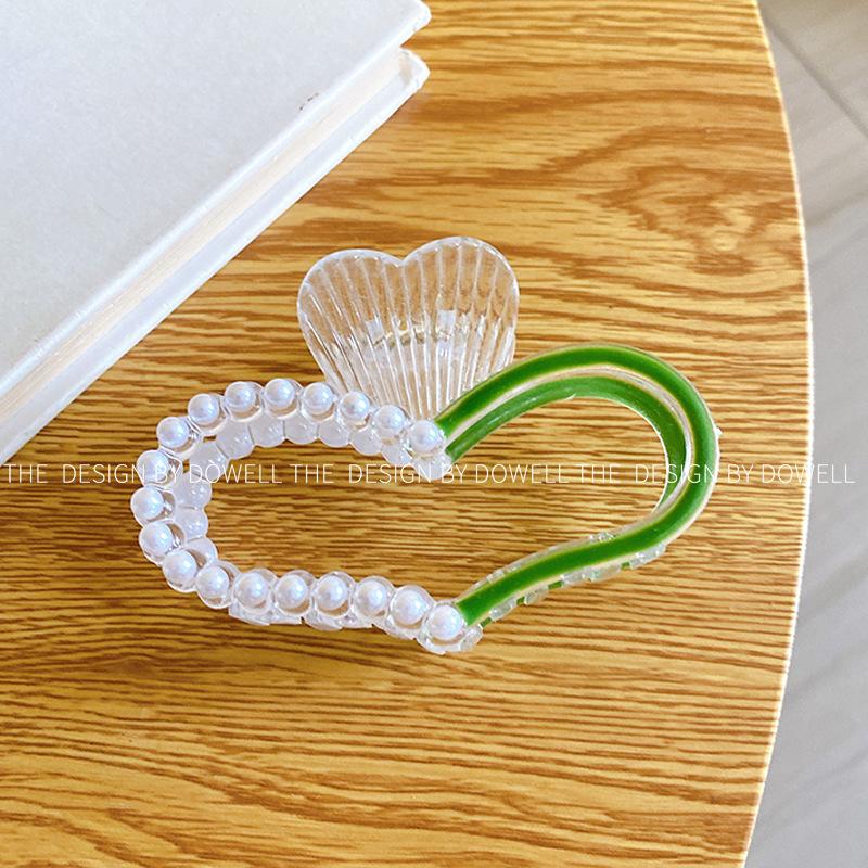 Elegant Fashion Korean Pearl Rhinestone Hair Clip For Women In Heart And Designs Bow