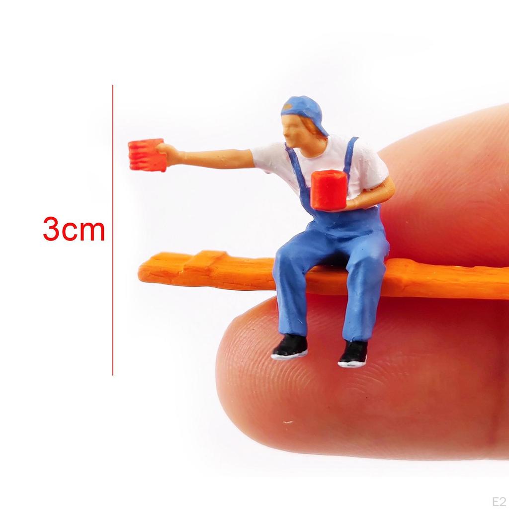 1:64 Scale Miniature Painter Figures Collection for DIY Projects