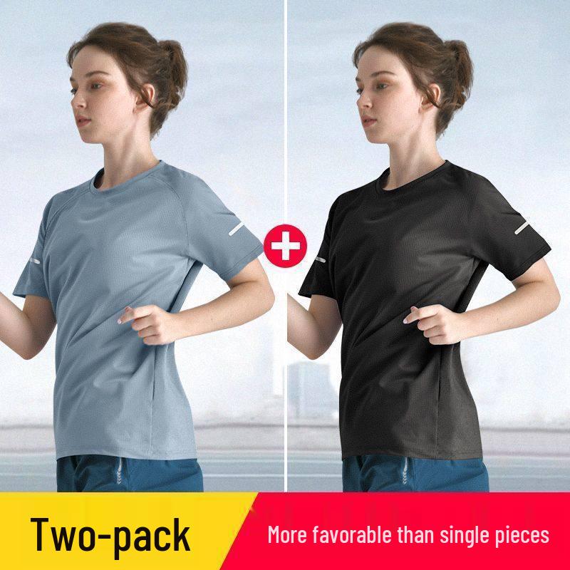 Plus Size Women's Quick-Dry Summer Running T-Shirt: Loose, Breathable Yoga & Fitness Top