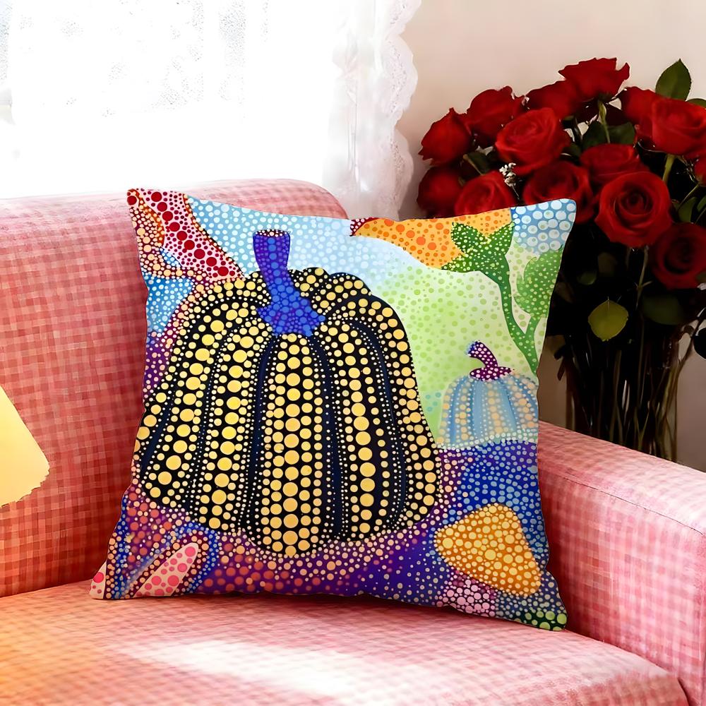 Yayoi Kusama Abstract Art Pumpkin Cushion Cover Premium Soft Pillowcase SkinFriendly  MultiPurpose for Home Office Travel