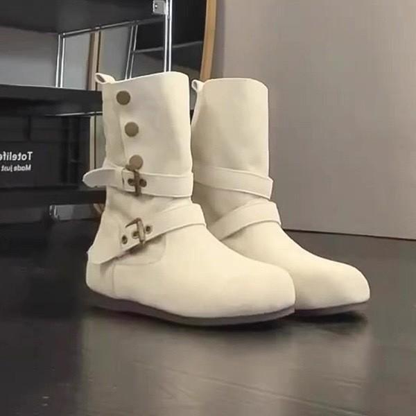 

Soft leather retro small short boots women s 2025 new huge comfortable good-looking suede western cowboy boots stacking boots knight boots 40