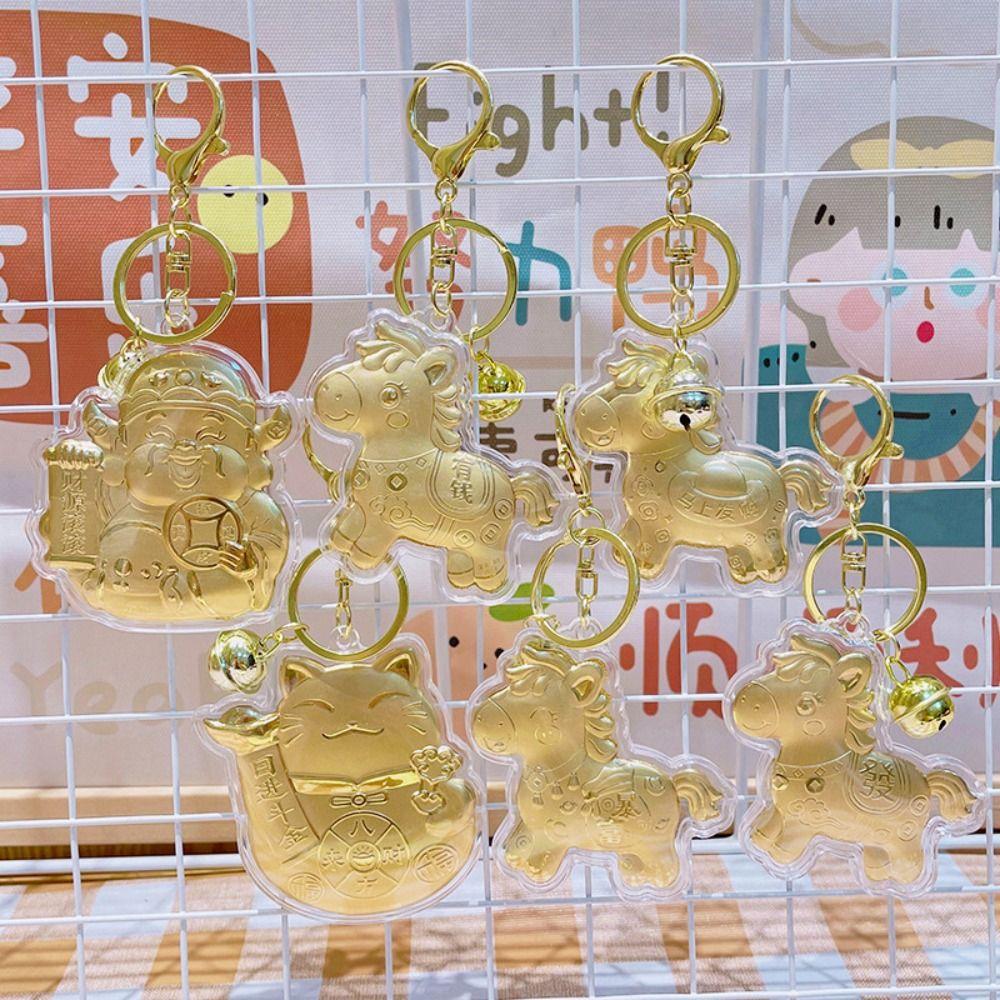 Luck Pony Keychain Wealthy Zodiac Horse Keychains Bags Accessory Bag Pendant  New Year Party