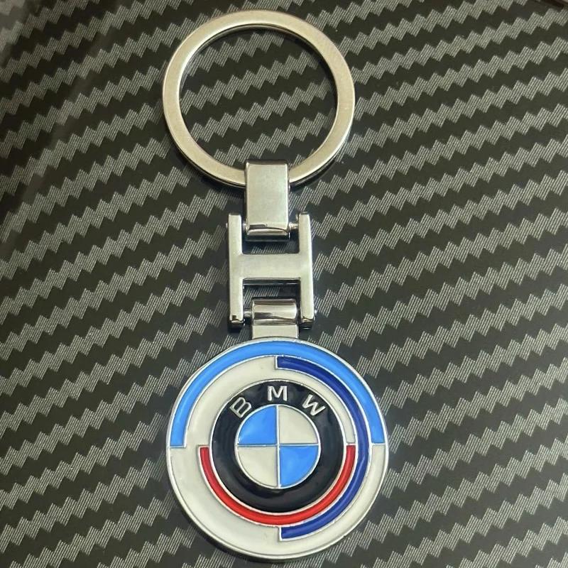 For BMW 2024 50th Anniversary New Logo BMW Emblem Luxury Car Keychain For BMW X1 X2 X3 X4 X5 X6 3 5 Series M2 M3 M4 M5 M6 M7 Acc