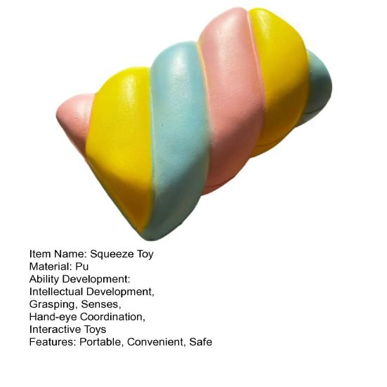 Candy Squeeze Toy Slow Rising Soft Marshmallow Stress Relief Fidget Toy Portable Decompression Gadget for Kids Adults Anxiety Boredom