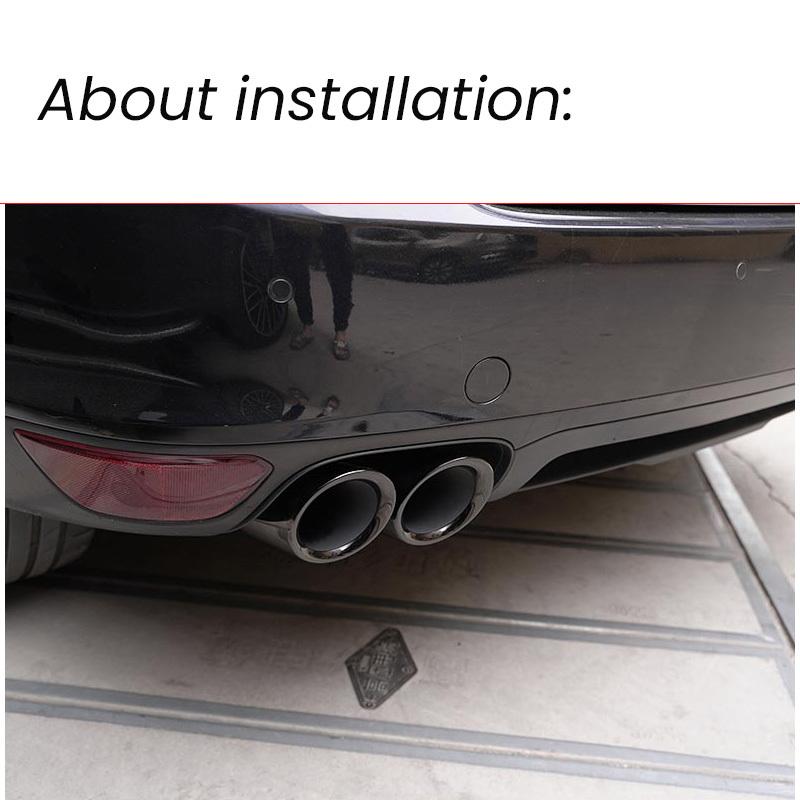 Quad Car Exhaust Tip For Porsche Cayenne 958 2011-2014 304 Stainless Steel Muffler Tip Nozzle Tailpipe Exhaust System Tuning Tip