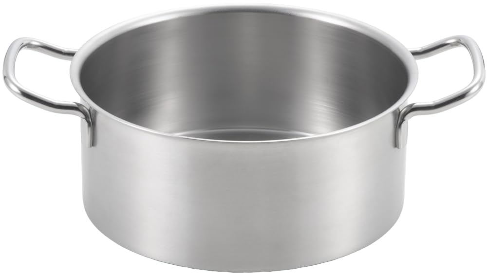 Yoshikawa C-Style Double-Handled Pot, 20cm, 2.9L, IHGas Stove Compatible, Stainless Steel, Tsubame-Sanjo, Japan, SJ3918