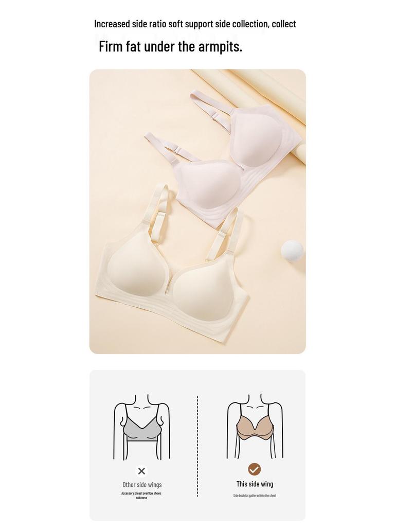 Seamless Plus Size Wire-Free Vest Bra with Hook & Eye Closure