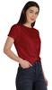 Inkmeso Summer Twist Front Knot Crop Top For Women With Short Sleeves Tee