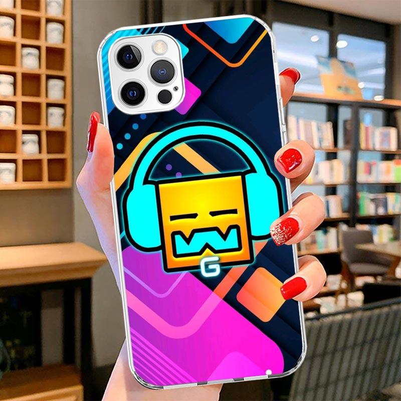 

Чехол для телефона Geometry Dash Game Cover Для iPhone 16 17 Air 15 14 Pro Max 16E Чехол для телефона 13 Mini 12 11 7 SE 8 Печатный узор Подходящий Cas iPhone 12 (12 Pro)