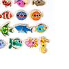 Wooden Magnetic Fishing Game Fine Motor Skill Magnet Fish Catching Counting Toy for Preschool