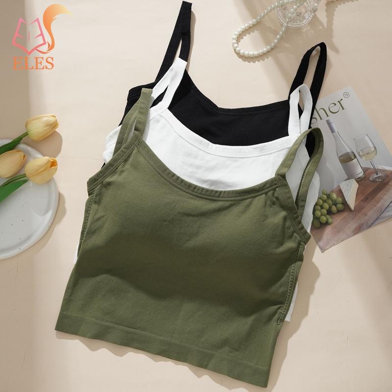 Cross Back Beauty Wrap Bra Underwear Women's Suspenders with Chest Pads Female Inner Wear Fixed Cup Vest Bra