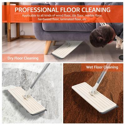 Mikrošķiedras plakanās grīdas mops 360 Spin Mop spainīšu komplekts ar 2 spilventiņiem Mitrās ķīmiskās tīrīšanas Mops Piekarināms Putekļu Mops Mājas grīdu tīrīšanas rīks Jauns