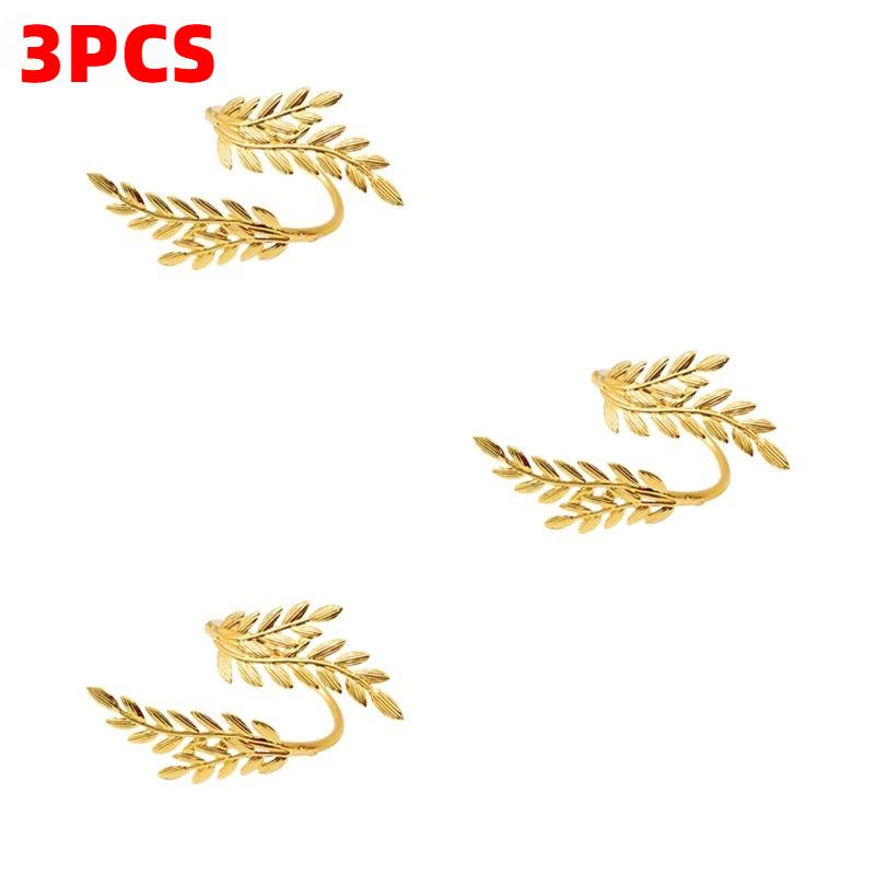 Gold Wheat Napkin Rings Metal Leaf Napkin Holder for Harvest Festival Fall Thanksgiving Dinner Party Table Decoration