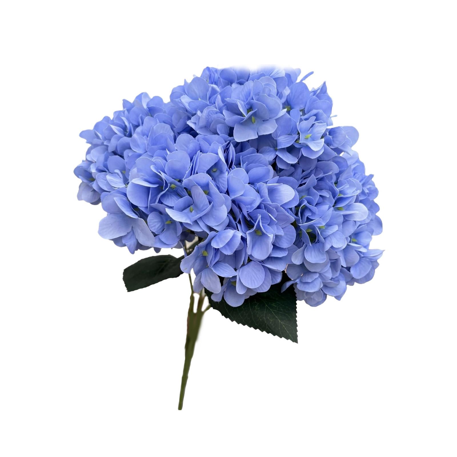 

Artificial Hydrangea Flower with 5 Silk Heads Lifelike Decorative Bouquet for Porch Garden Yard Wedding Event Decor One Size