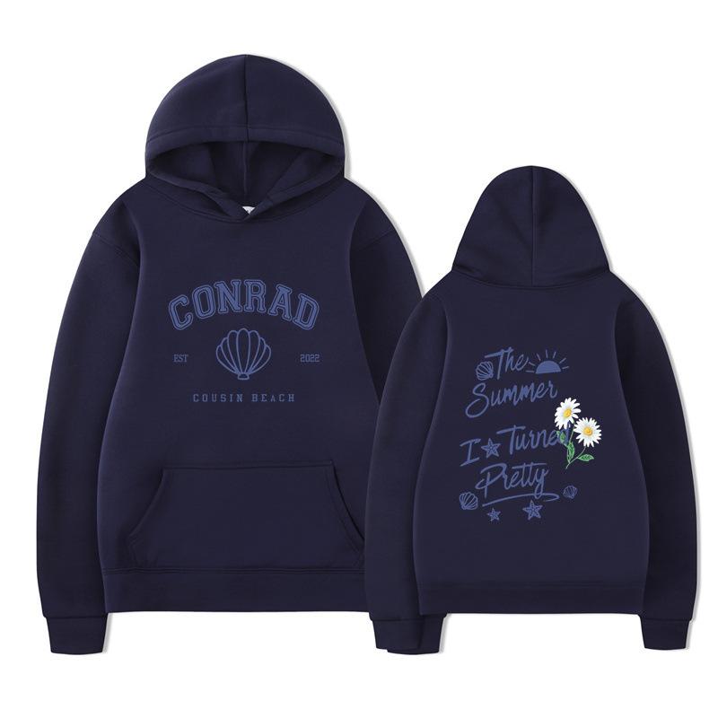 The Summer I Turned Pretty Conrad Cousin Beach Hoodie Men Women Fleece Warm Autumn Winter Hooded Sweatshirt Casual Beach Pullover