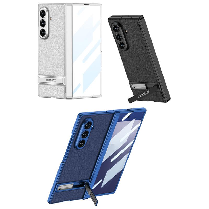 New Model Suitable for Samsung Z Fold7 Mobile Phone Case Magnetic Hinge Triumphal Leather Bracket Shell Film Full Inclusive Protective Case