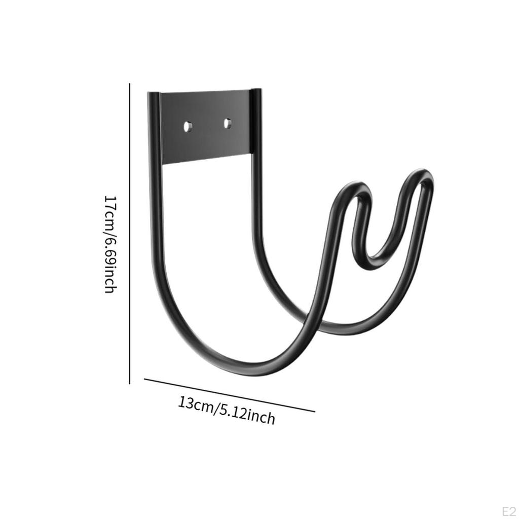 Garden Hose Holder Hook Black Wall Mount Water Pipe Hanger Utility