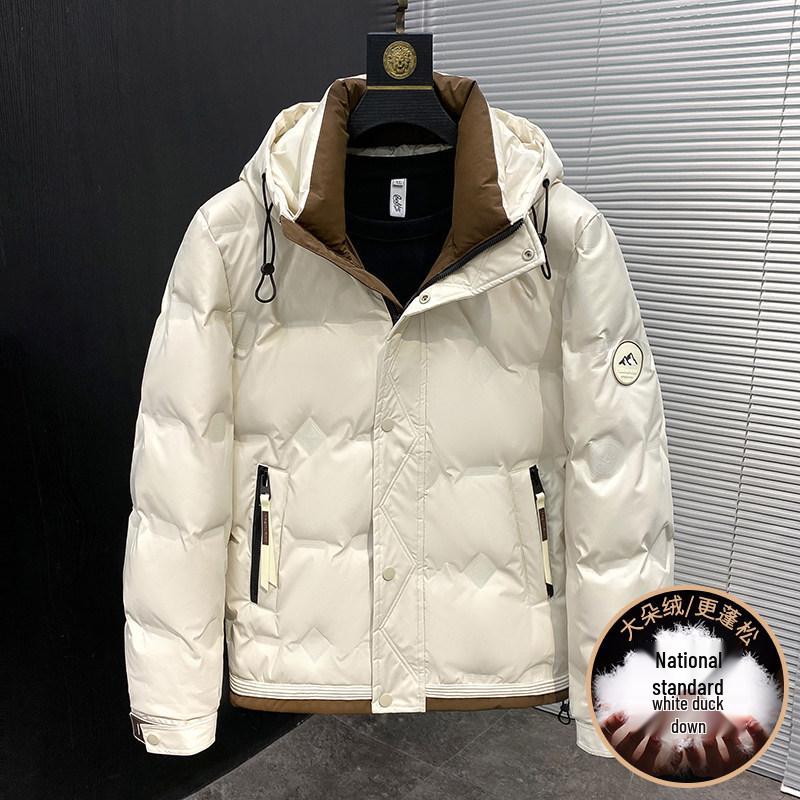 Męska casualowa kurtka puchowa z kapturem Woodpecker: Modne, Ciepłe i Wszechstronne Okrycia Wierzchnie na Zimę