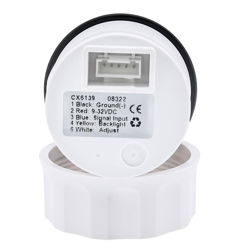 ZMFJH 50~150℃/120~300℉ 52mm Oil Temperature Gauge with Flashing Alarm Red Backlight Oil Temp Meter for Auto Car Marine 12V24V