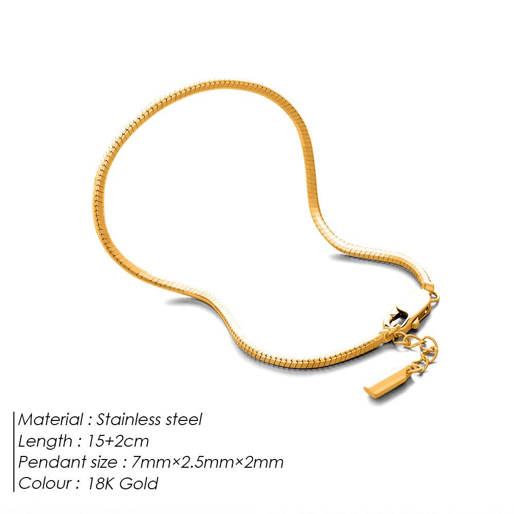 St. Delan Stainless Steel Octagonal Men s Snake Bone Bracelet - Fashionable Simple Titanium Steel Design